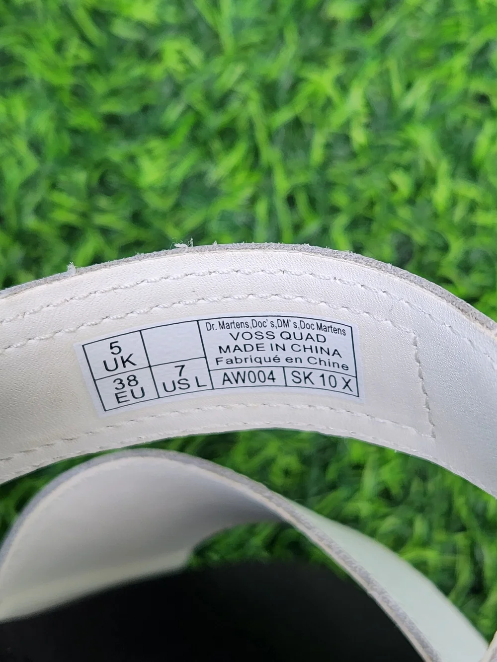 Dr Martens Voss II Quad Athena Leather Strap Platform Sandals White Size 7